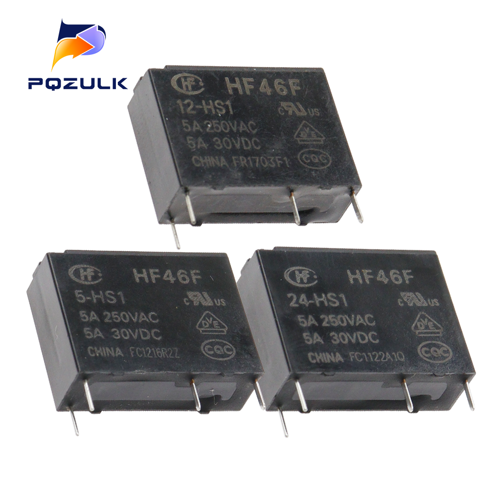 Shelly Relay Module - 10PCS 5A 4Pin HF46F-5-HS1 HF46F-12-HS1 HF46F-24-HS1