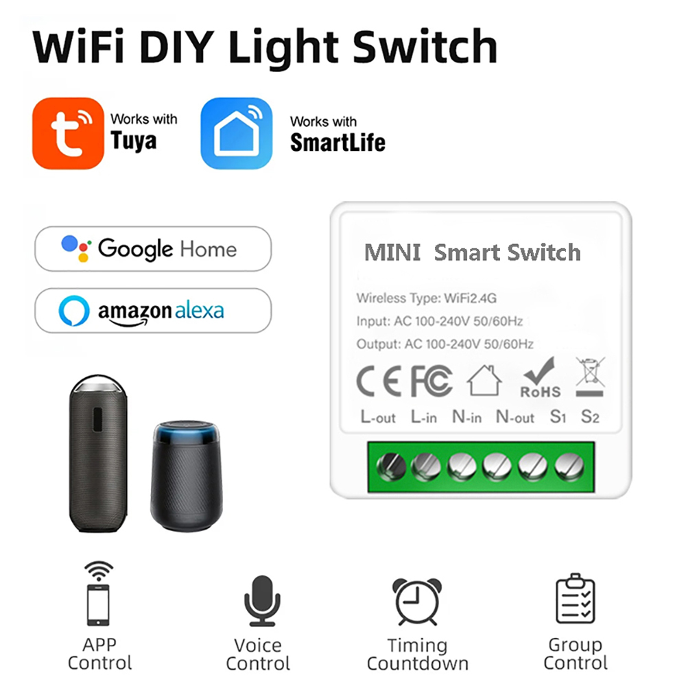 Home Automation Diy - 2 Way Control Tuya Mini 16A