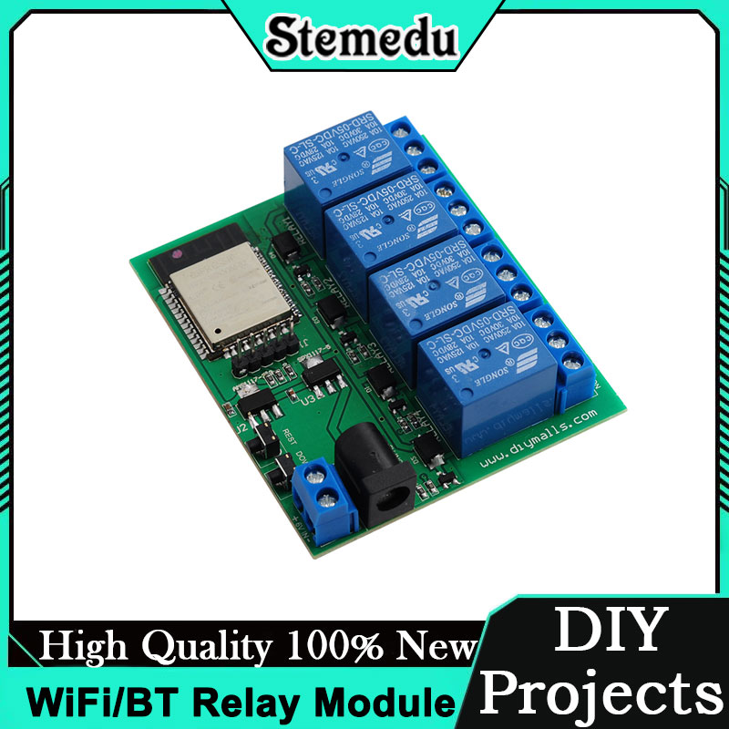 Iot Diy Home Automation - ESP32S 4-Channel WiFi/Bluetooth Relay Module with