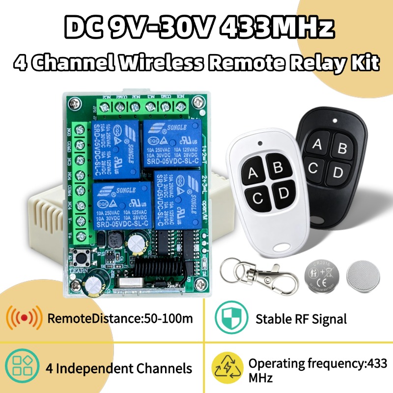 433Mhz Receiver Module - 433MHz Universal Wireless Remote Control DC