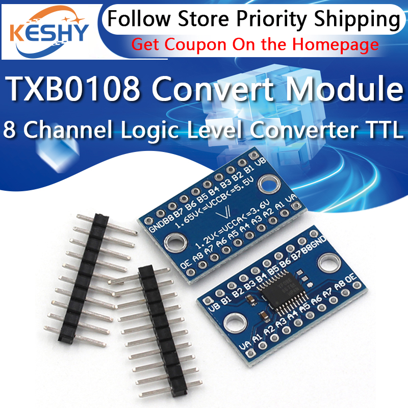 Level Shifter 3.3V - 3.3V 5V TXS0108E 8 Channel Logic