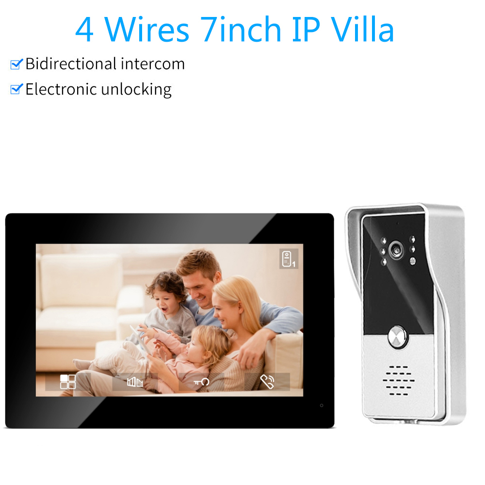 Smart Doorbell Wired - 7inch Color Wired Video Intercom System