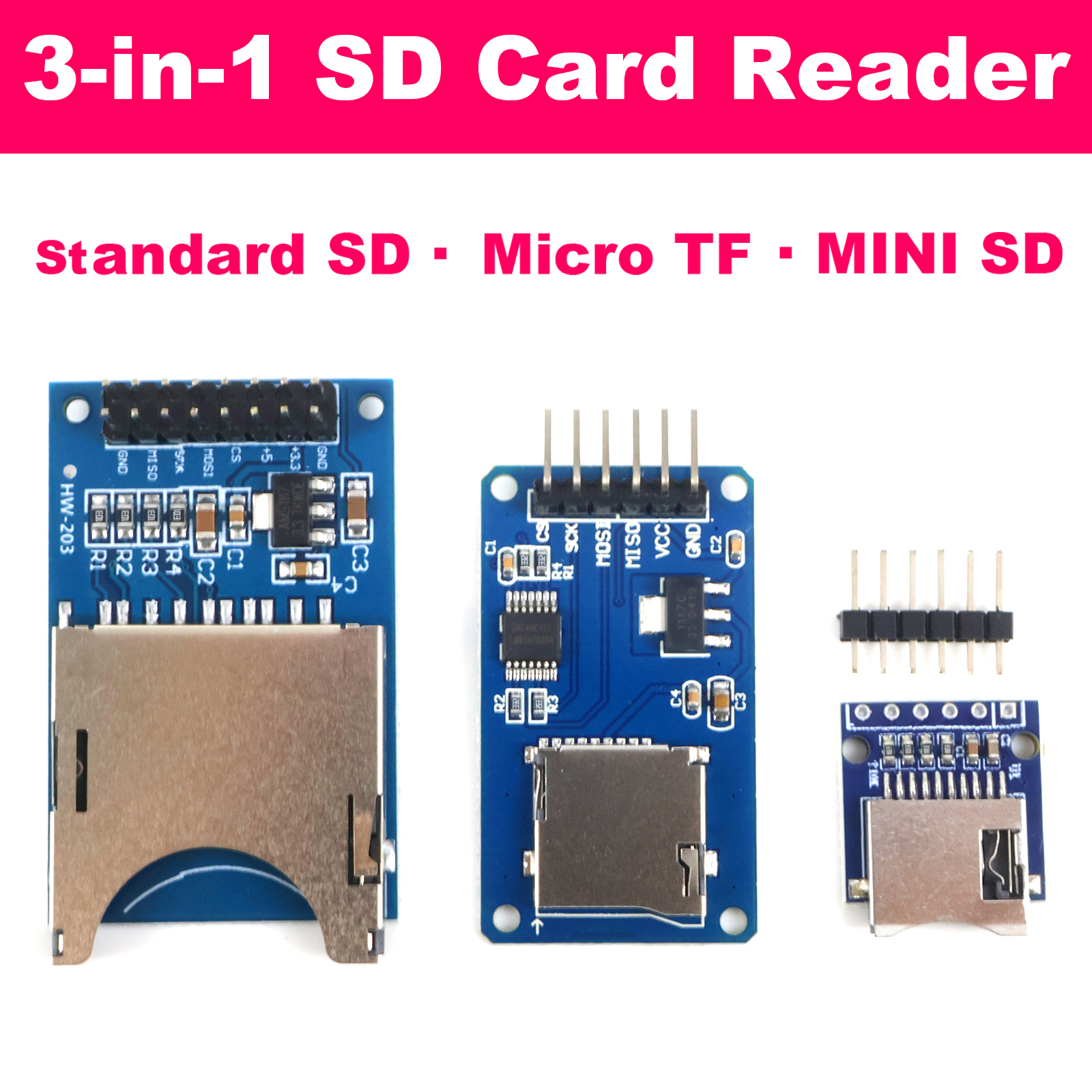 Level Shifter 3.3V - SD Card Reader Module Micro TF