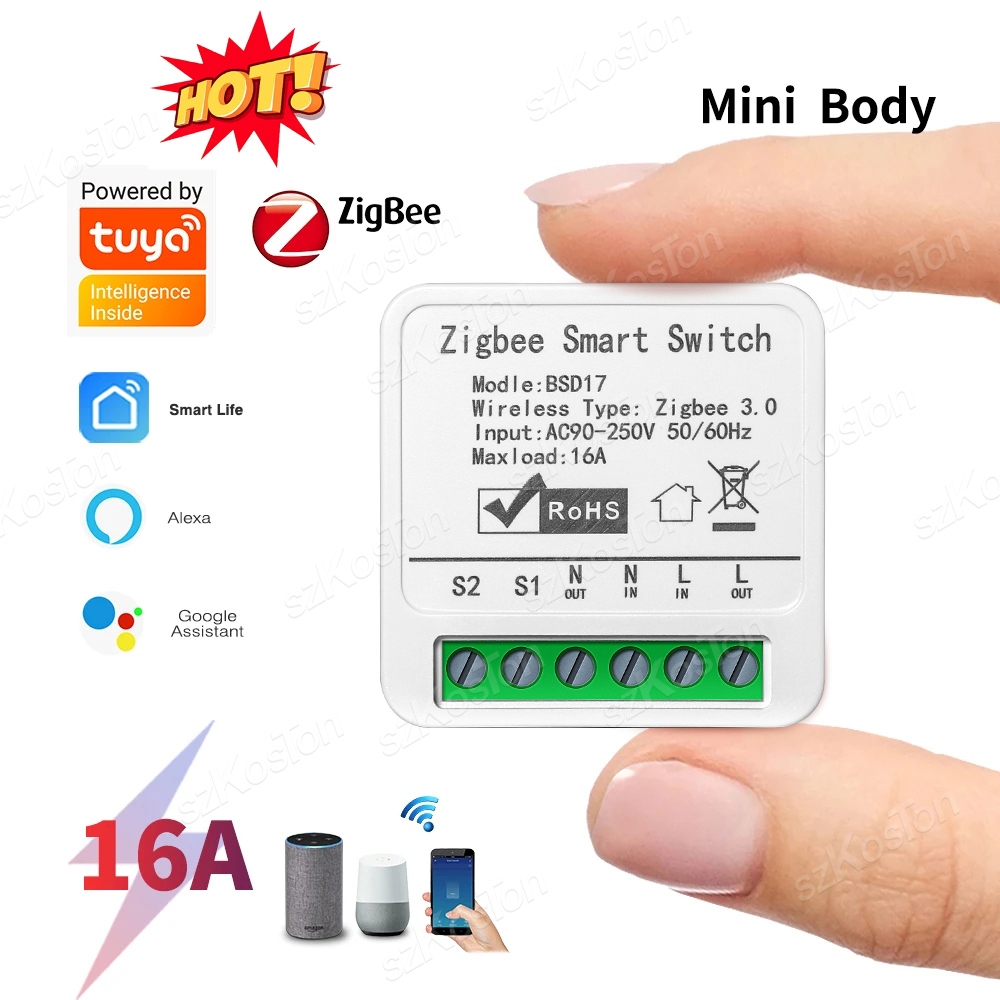 Home Automation Diy - 16A Tuya ZigBee Smart Switch Module