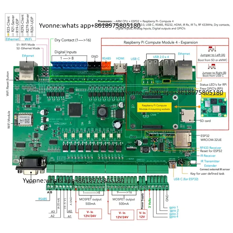 KC868-Server Ethernet Wifi RS2 - Diy Home Automation Server review and price
