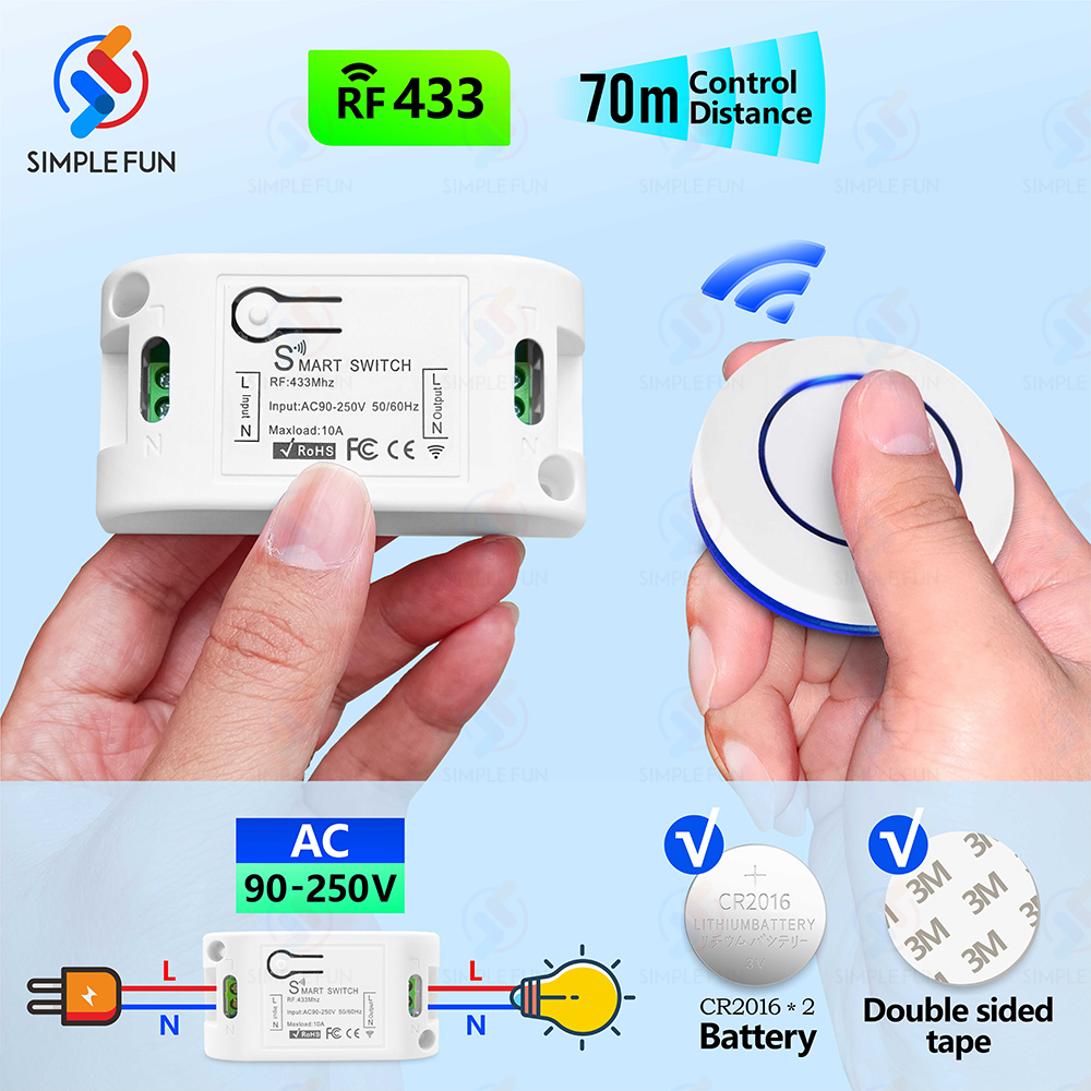 Wireless RF433MHz Remote Contr - Sonoff Basic Switch review and price