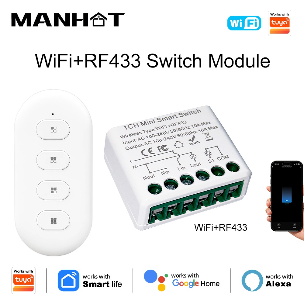 For Tuya WIFI 10A Smart Light  - Home Automation Diy review and price