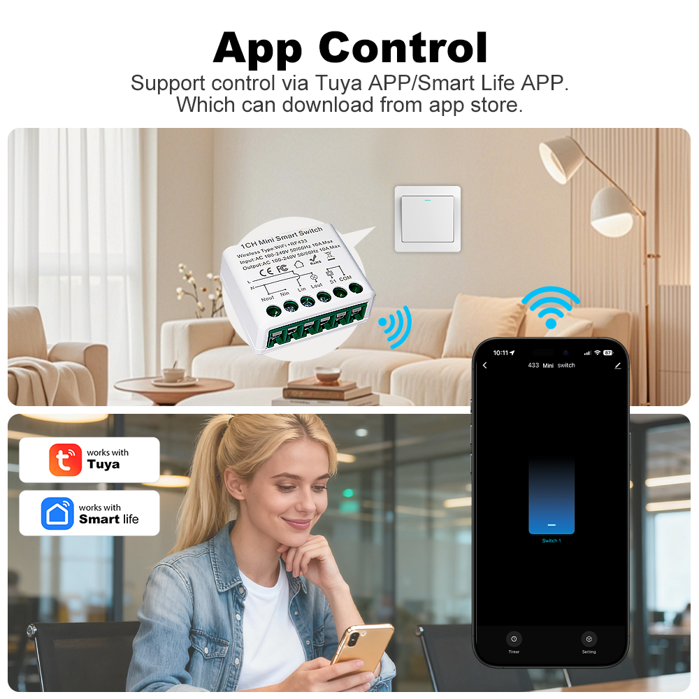 For Tuya WIFI 10A Smart Light  - Home Automation Diy review and price