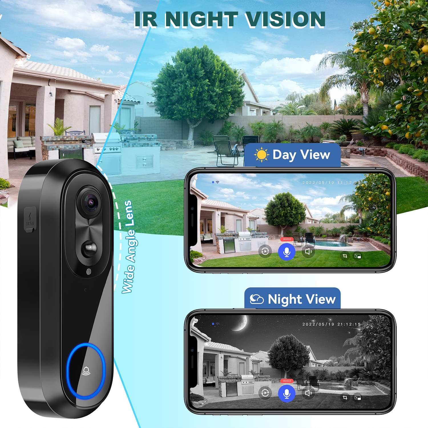 5G 2.4G WiFi Video Doorbell 10 - Smart Doorbell Wired review and price