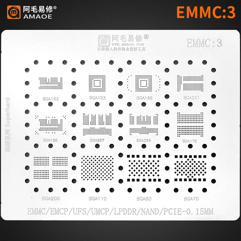 0.15mm Amaoe Reballing Stencil - Tasmota Flash Tool review and price