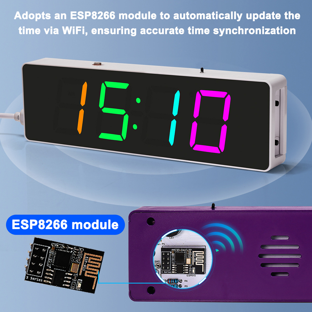 ESP8266 IoT Colorful WiFi Cloc - Home Automation Diy review and price