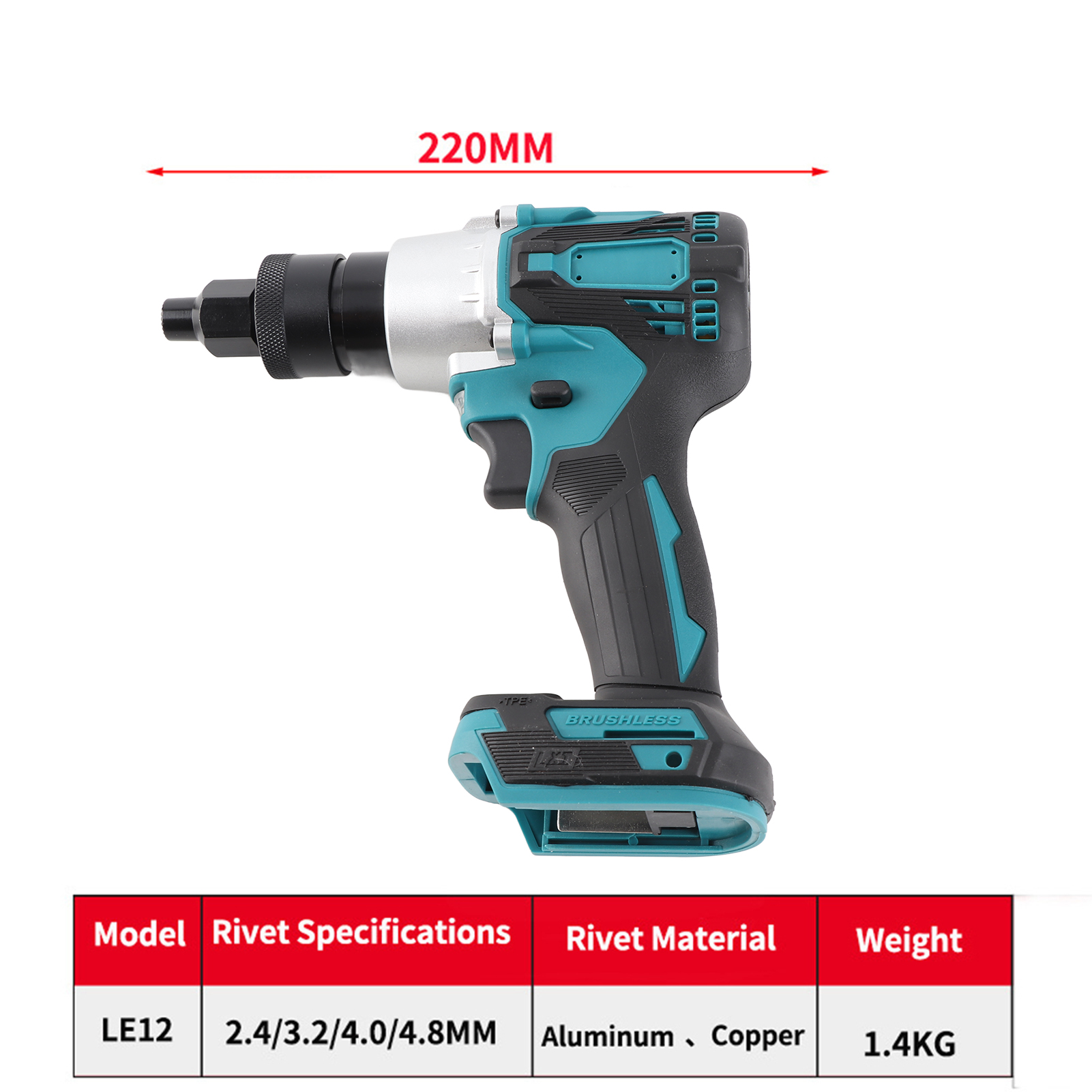 Electric Riveting Gun Brushles - Home Automation Diy review and price