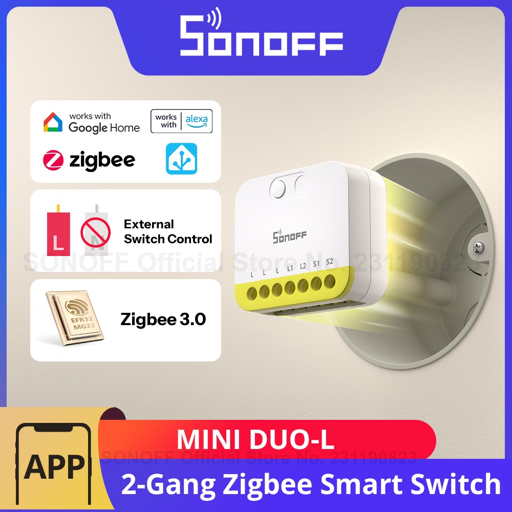 SONOFF MINI DUO-L 2-Gang Zigbe - Sonoff Basic Switch review and price