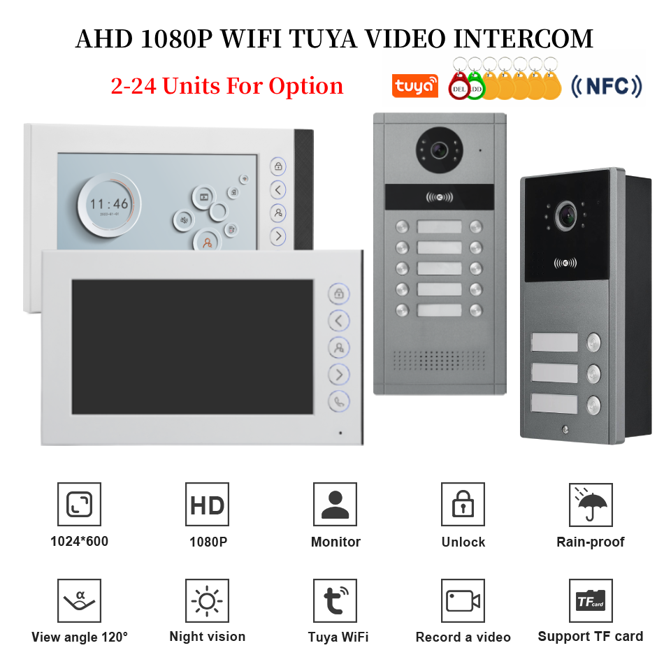 2-24 Units Tuya Smart Video Do - Smart Doorbell Wired review and price