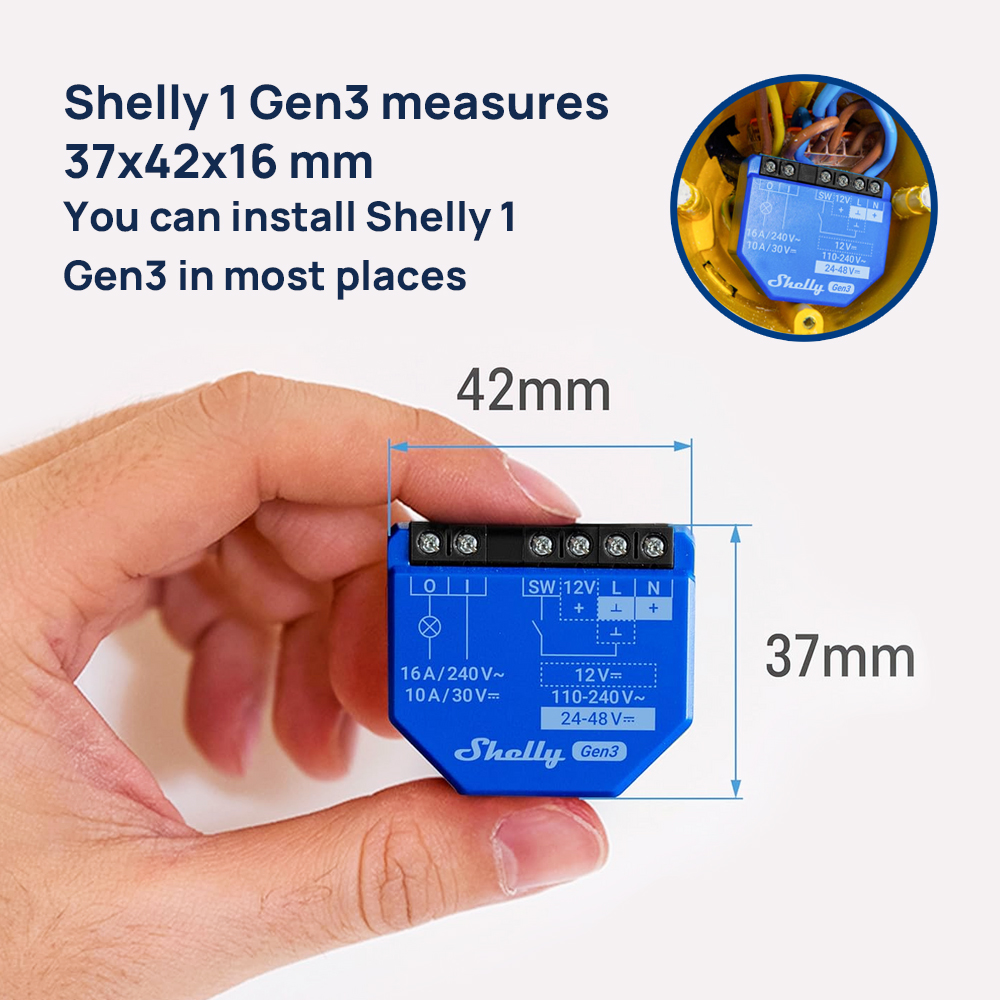 Shelly 1 Gen3 Dry Contact Smar - Shelly Relay Module review and price