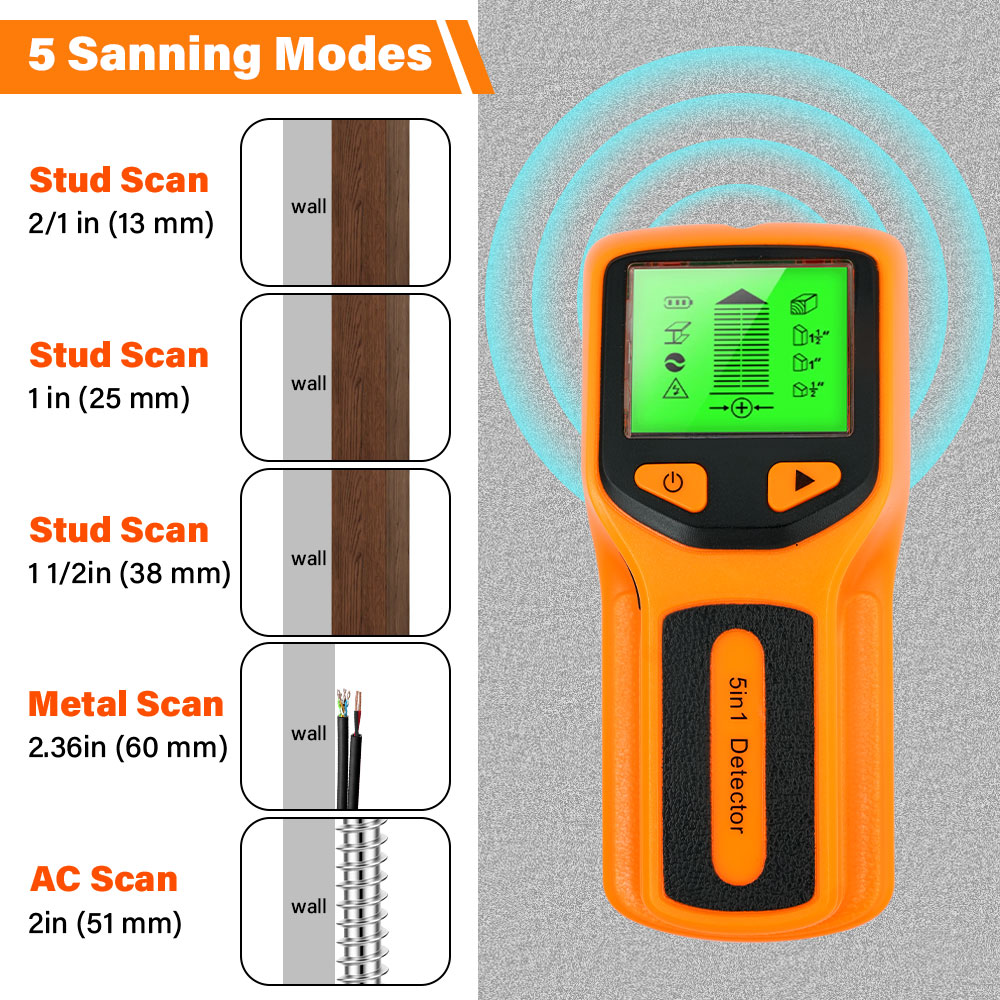 Handheld 5 in 1 Digital Wall S - Water Leak Detector Wired review and price