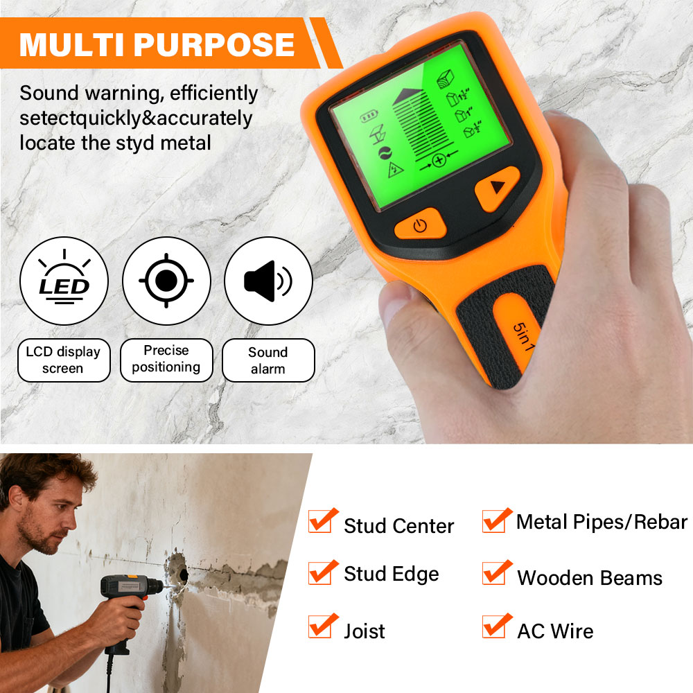 Handheld 5 in 1 Digital Wall S - Water Leak Detector Wired review and price