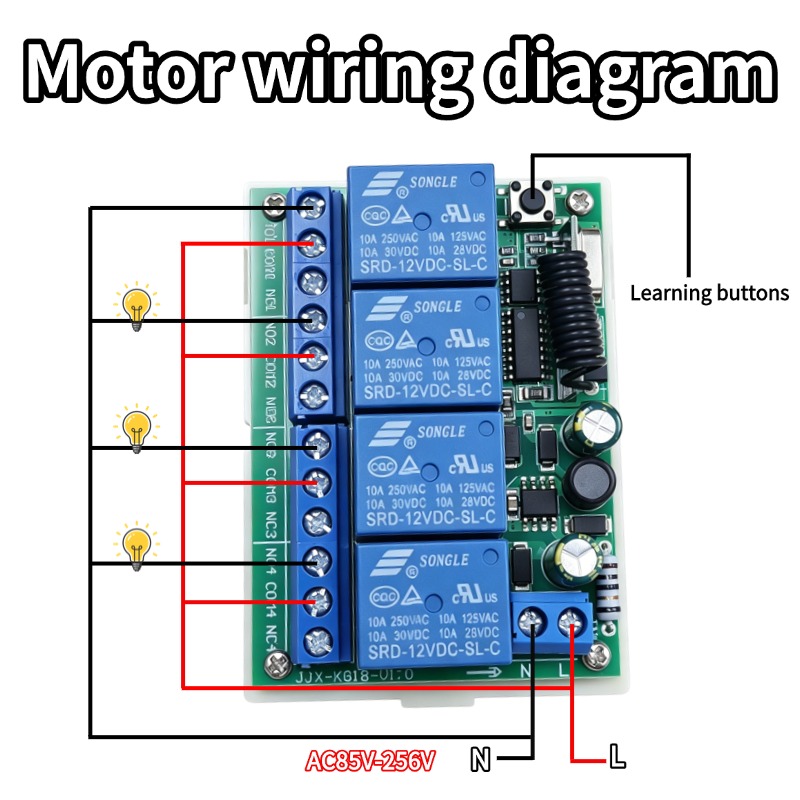 433 MHz AC 110V 220V 4CH RF Re - 433Mhz Receiver Module review and price