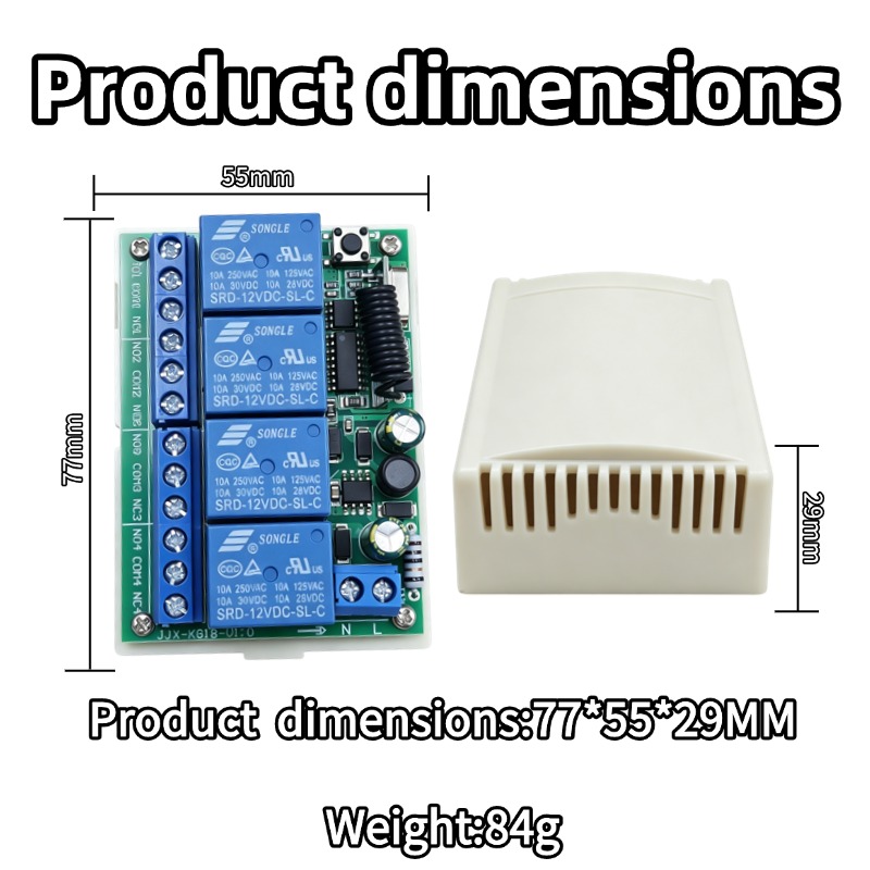 433 MHz AC 110V 220V 4CH RF Re - 433Mhz Receiver Module review and price
