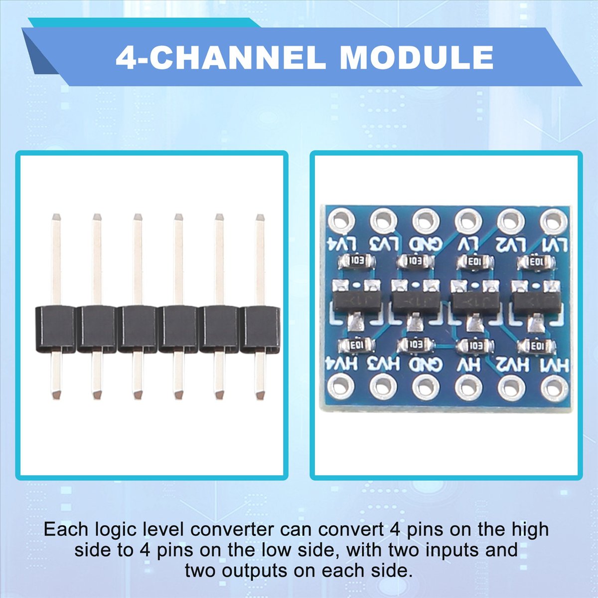 AT42 10Pcs 4 Channel IIC Logic - Level Shifter 3.3V review and price