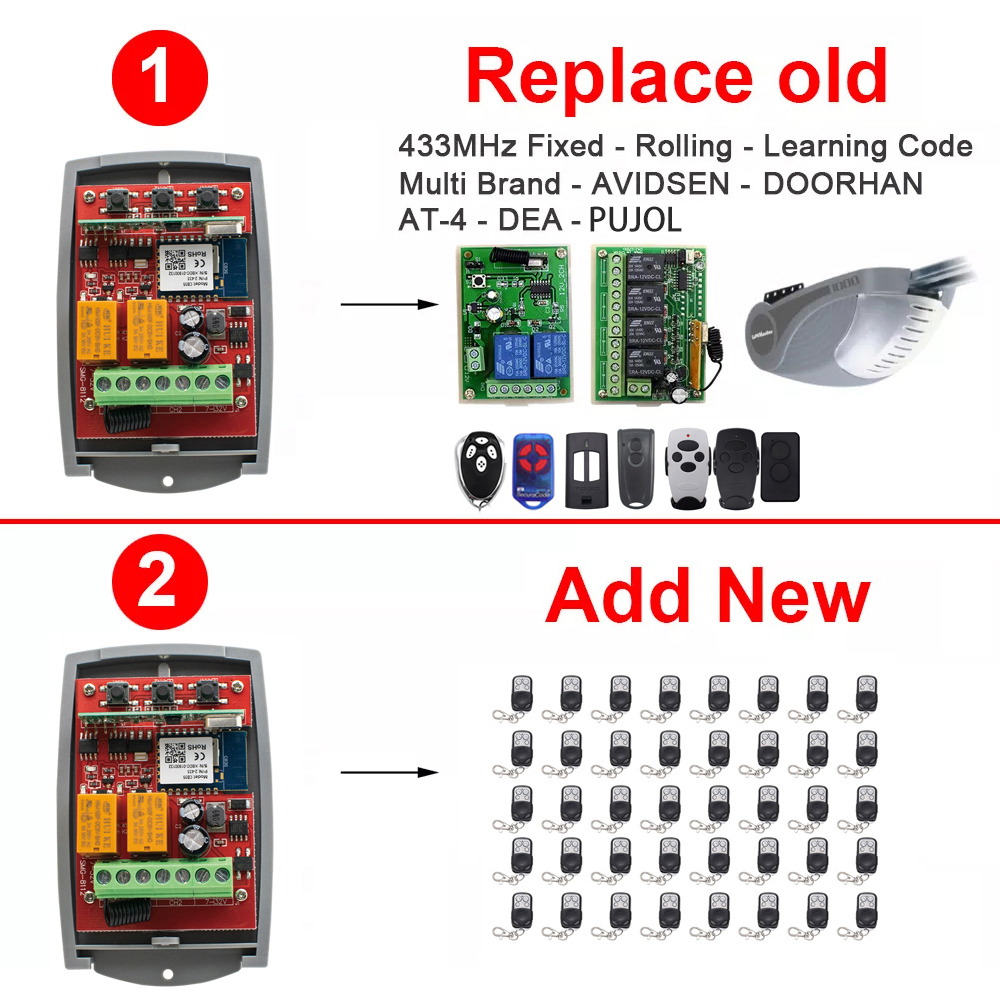 Tuya Auto Gate Control Opener  - 433Mhz Receiver Module review and price