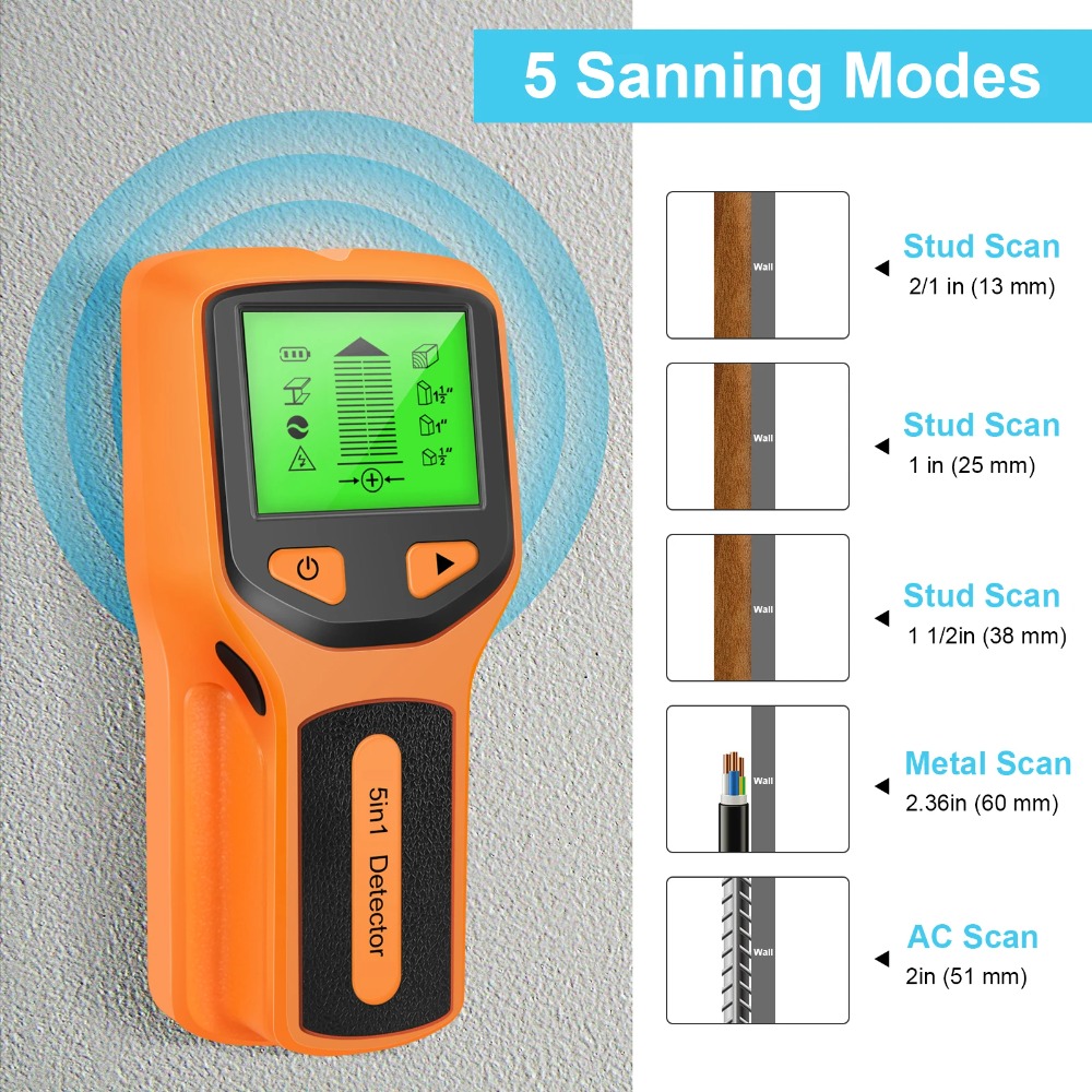 5 in 1 Digital Stud Detector H - Water Leak Detector Wired review and price