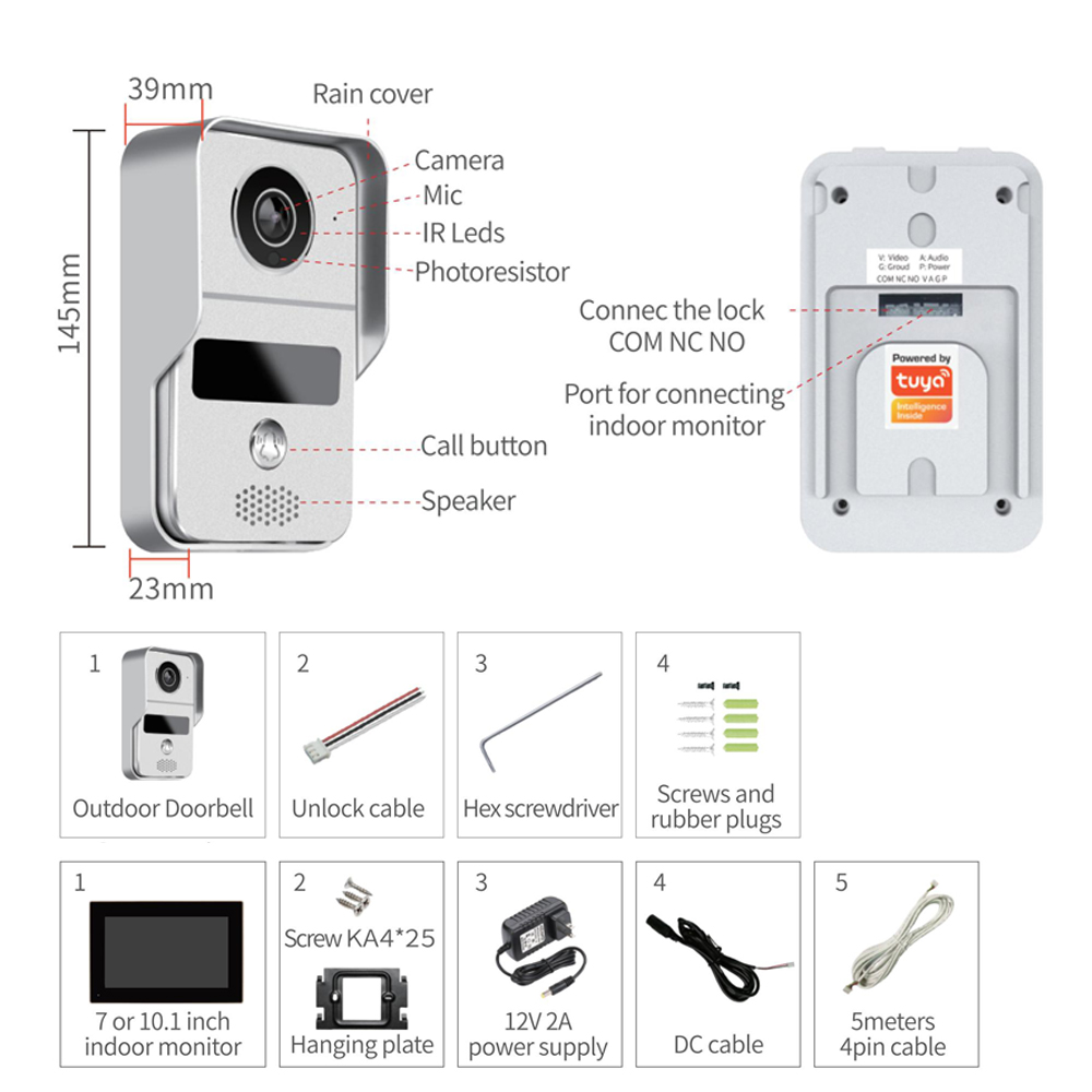 KW02 Wifi Video Doorbell Syste - Smart Doorbell Wired review and price