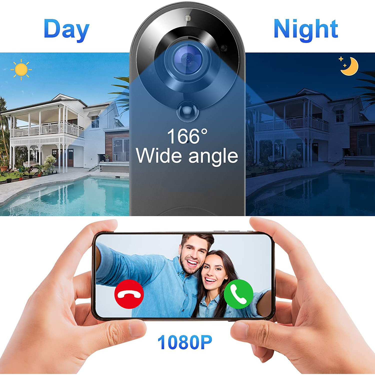 5G 2.4G WiFi Video Doorbell 10 - Smart Doorbell Wired review and price